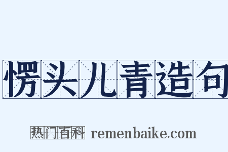 愣头儿青造句是什么意思的图片